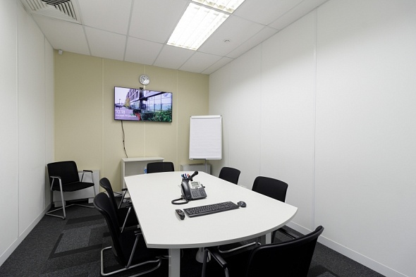 Переговорная комната. Строение 1А. Проведение деловых встреч и переговоров можно организовать в переговорных комнатах бизнес-парка.